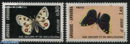 Andorra, French Post 1976 Butterflies 2v, Mint NH, Nature - Butterflies - Neufs