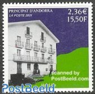 Andorra, French Post 2001 Hotel Pla 1v, Mint NH, Various - Hotels - Tourism - Art - Architecture - Nuevos