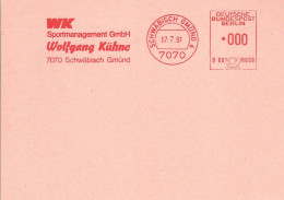 EMA SPECIMEN ALLEMAGNE BERLIN SPORT MANAGEMENT WK KUHNE 7070 SCHWABISCH GMUND NICHT IN BERLIN - Other & Unclassified