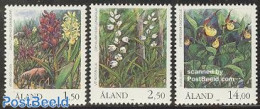 Aland 1989 Orchids 3v, Mint NH, Nature - Flowers & Plants - Orchids - Aland