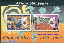 Aruba 1999 Cultural Diversity S/s, Mint NH, Transport - Various - Ships And Boats - Maps - Boten