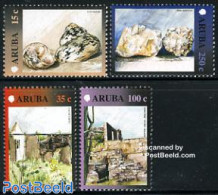 Aruba 2001 Definitives 4v, Mint NH, History - Nature - Geology - Shells & Crustaceans - Marine Life