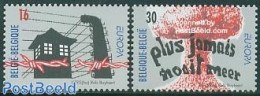 Belgium 1995 Europa, Peace & Freedom 2v, Mint NH, History - Science - Europa (cept) - Atom Use & Models - Disasters - Ongebruikt