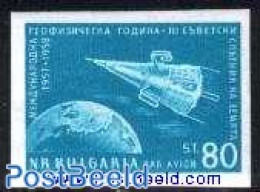 Bulgaria 1958 Geophysical Year 1v Imperforated, Mint NH, Transport - Space Exploration - Ungebraucht
