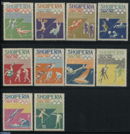 Albania 1964 Olympic Games Tokyo 10v, Mint NH, Sport - Basketball - Cycling - Fencing - Hockey - Kayaks & Rowing - Oly.. - Basket-ball