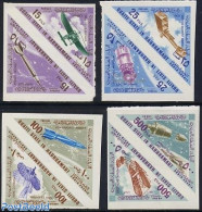 Aden 1968 Aviation & Space 8v Imperforated, Mint NH, Transport - Aircraft & Aviation - Space Exploration - Flugzeuge
