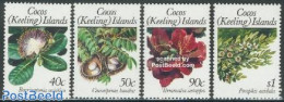 Cocos Islands 1989 Flowers 4v, Mint NH, Nature - Flowers & Plants - Cocos (Keeling) Islands