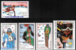 Congo Republic 1979 Olympic Winter Games 5v, Mint NH, Sport - Olympic Winter Games - Skiing - Sci