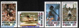 Congo Republic 1980 Olympic Games Moscow 4v, Mint NH, Sport - Athletics - Olympic Games - Atletismo