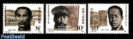 China People’s Republic 1986 Revolutionary Persons 3v, Mint NH - Ongebruikt