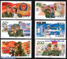 China People’s Republic 1998 Police 6v, Mint NH, Nature - Science - Transport - Various - Dogs - Computers & IT - Au.. - Ungebraucht