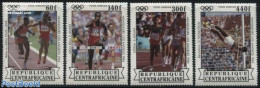 Central Africa 1985 Olympic Winners 4v, Mint NH, Sport - Athletics - Olympic Games - Athletics