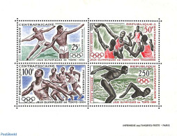 Central Africa 1964 Olympic Games Tokyo S/s, Mint NH, Sport - Athletics - Basketball - Olympic Games - Swimming - Athlétisme