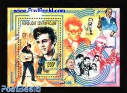 Central Africa 1993 Elvis Presley S/s, Mint NH, Performance Art - Elvis Presley - Jazz Music - Music - Musical Instrum.. - Elvis Presley