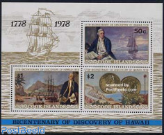 Cook Islands 1978 James Cook S/s, Mint NH, History - Transport - Various - Explorers - Ships And Boats - Money On Stamps - Erforscher