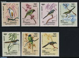 Cambodia 1984 Birds 7v, Mint NH, Nature - Birds - Parrots - Camboya