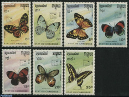 Cambodia 1989 Brasiliana, Butterflies 7v, Mint NH, Nature - Butterflies - Cambogia