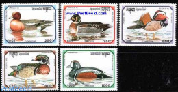 Cambodia 1993 Bangkok 93, Ducks 5v, Mint NH, Nature - Birds - Ducks - Cambodja