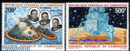 Cameroon 1969 Apollo 11 2v, Mint NH, Transport - Space Exploration - Camerun (1960-...)