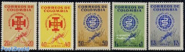 Colombia 1962 Anti Malaria 5v, Mint NH, Health - Nature - Health - Insects - Kolumbien
