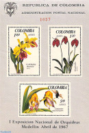 Colombia 1967 Orchid Exposition S/s, Mint NH, Nature - Flowers & Plants - Orchids - Kolumbien