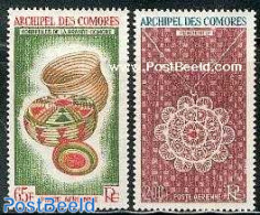 Comoros 1963 Handicrafts 2v, Mint NH, Art - Handicrafts - Comores (1975-...)
