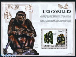 Comoros 2009 Gorillas S/s, Mint NH, Nature - Animals (others & Mixed) - Monkeys - Comores (1975-...)
