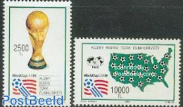Turkish Cyprus 1994 Football Games USA 2v, Mint NH, Sport - Football - Other & Unclassified