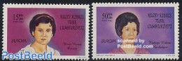 Turkish Cyprus 1996 Europa, Famous Women 2v, Mint NH, History - Europa (cept) - Newspapers & Journalism - Women - Unclassified