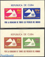 Cuba 1961 15 Years United Nations 2 S/s, Mint NH, History - United Nations - Unused Stamps
