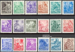 Germany, DDR 1953 Definitives 18v, Mint NH, Science - Transport - Various - Computers & IT - Mining - Automobiles - Ra.. - Neufs