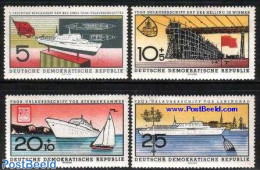 Germany, DDR 1960 Shipbuilding 4v, Mint NH, Transport - Ships And Boats - Neufs