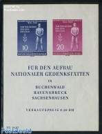 Germany, DDR 1955 National Memorials S/s, Mint NH, History - World War II - Sonstige & Ohne Zuordnung