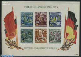 Germany, DDR 1955 F. Engels Year S/s, Mint NH - Otros & Sin Clasificación