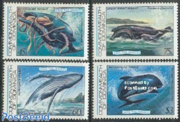 Dominica 1983 Whales 4v, Mint NH, Nature - Sea Mammals - Dominikanische Rep.