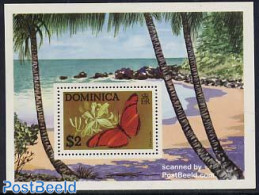 Dominica 1975 Butterflies S/s, Mint NH, Nature - Butterflies - Repubblica Domenicana