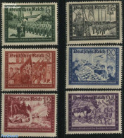 Germany, Empire 1941 Postal Camerads 6v, Mint NH, Nature - Transport - Horses - Automobiles - Aircraft & Aviation - Neufs