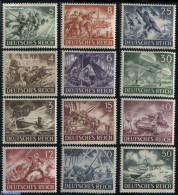 Germany, Empire 1943 Army Day 12v, Mint NH, History - Transport - Militarism - Motorcycles - Aircraft & Aviation - Shi.. - Unused Stamps