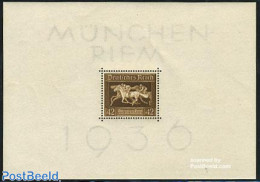 Germany, Empire 1936 Brown Band S/s, Mint NH, Nature - Sport - Horses - Sport (other And Mixed) - Blocks & Sheetlets