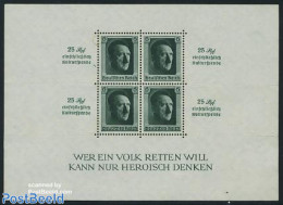 Germany, Empire 1937 Culture S/s, Mint NH, History - Politicians - Blocks & Kleinbögen