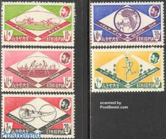 Ethiopia 1962 Sports 5v, Mint NH, Nature - Sport - Horses - Cycling - Football - Hockey - Sport (other And Mixed) - Radsport