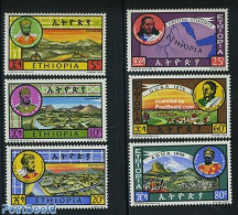 Ethiopia 1964 Rulers 6v, Mint NH, Various - Maps - Art - Castles & Fortifications - Geografia