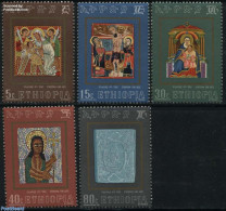 Ethiopia 1973 Art 5v, Mint NH, Art - Mosaics - Paintings - Etiopia