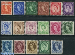 Great Britain 1955 Definitives 17v (WM Edwards Crown ), Mint NH - Unused Stamps