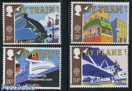 Great Britain 1988 Europa, Transports 4v, Mint NH, History - Transport - Europa (cept) - Aircraft & Aviation - Railway.. - Ongebruikt