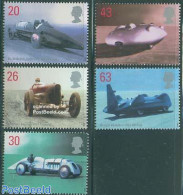 Great Britain 1998 Speed Records 5v, Mint NH, Sport - Transport - Autosports - Automobiles - Other & Unclassified