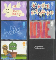 Great Britain 2002 Greeting Stamps 5v, Mint NH, Nature - Various - Gardens - Rabbits / Hares - Greetings & Wishing Sta.. - Nuevos