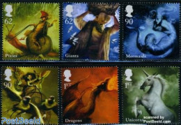 Great Britain 2009 Mythical Creations 6v, Mint NH, Nature - Horses - Art - Fairytales - Science Fiction - Nuovi
