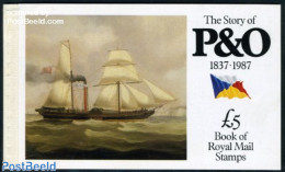 Great Britain 1987 The Story Of P&O Booklet, Mint NH, Transport - Stamp Booklets - Ships And Boats - Ungebraucht