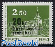 Estonia 1994 Estonia Victims 1v, Mint NH, Religion - Transport - Christmas - Ships And Boats - Natale